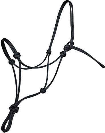 Hunters Saddlery Knotenhalfter Pferd Natural Horsemanship Bodenarbeit | Pony Cob Full Vollblut Warmblut Kaltblut - Mini Shetty Fohlen - weiches Trainingshalfter, 2 Knoten
