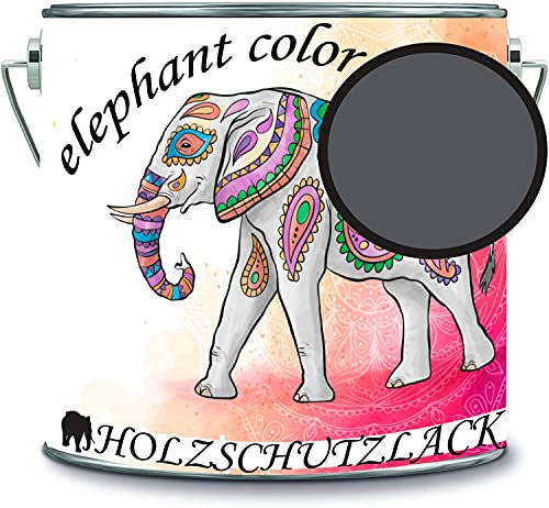 Barniz de protección para madera, resistente a la intemperie y a largo plazo, protección contra la intemperie, color RAL 7043, gris tráfico B // elephant color