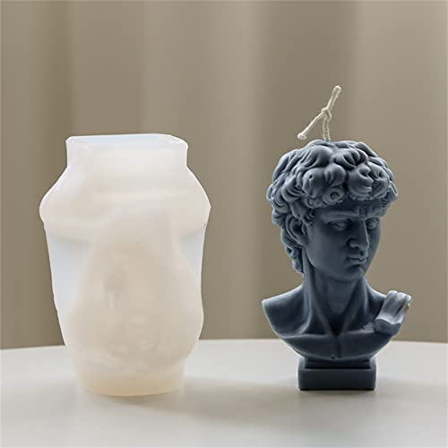 TROYSINC David Portrait Kerzenform 3D-Portrait-Kerze-Form KöRper Torso Kerzenform,Kerzengiessformen,Kerzenherstellung Mold für Handwerk Ornamente,Duftkerzen,Seifen