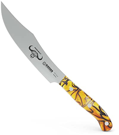 Giesser sedan 1776 – Made in Germany – förberedelsekniv 16 cm Spicy orange, PremiumCut Veggie No 1, kökskniv, akryl, röd, rostfri, tysk grillkniv vass