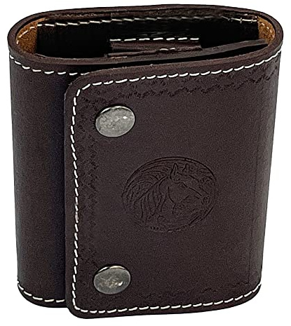 Hulara Portafoglio Porta Munizioni in Pelle per .222, .223 Remington e 5.56 Nato, Porta cartucce, Porta Munizioni per Fucile, Tracolla per Trasporto, Porta Munizioni Calibro 22 (Marrone)