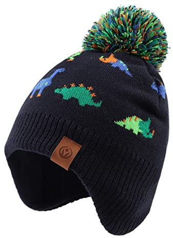 XIAOHAWANG Baby Strickmütze Winter Babymütze Junge Warme Kindermütze Junge Beanie Mütze Dicke Wintermütze für Herbst,Winter
