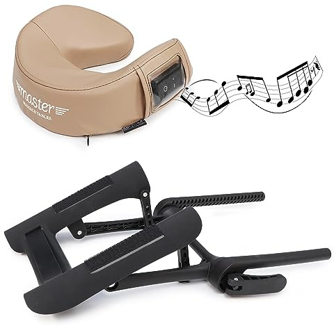 Master Massage Universal Bluetooth Musik Halbmond Ultra Plüsch Gesichtskissen mit verstellbarer Massageliege Gesicht Wiege Set - für Massageliege Spa Bett Massage Stuhl (Otter)
