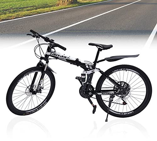 XUEMANSHOP 26 Zoll Mountainbike,Fahrrad 21 Gang Fully MTB mit Vordere Federgabel und Hinteren Stoßdämpfer hat für Jungen, Mädchen, Damen & Herren