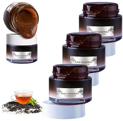 Black Tea Peel off Maske, Schwarztee Maske, Schwarztee Gesichtsmaske, Schwarzer Tee Peel off Maske, Schwarztee-Hautabzieh-Maske, Schwarztee-Reinigungsmaske, Pore Deep Cleansing Maske (3 Stück)