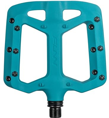 Funn Taipan MTB Flat Pedale Kunststoff, CrMo Achse | glasfaserverstärkt, 105 x 100 x 14 mm konkav, 6 wechselbare Alu-Pins pro Seite, ca. 380 g, für BMX und Gravel