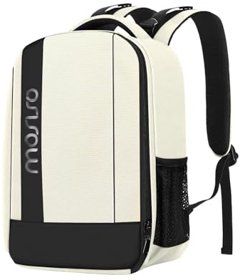 MOSISO Sac à Dos Appareil Photo Anti-Choc Amorti, Compatible avec DSLR/SLR/Mirrorless, Inserts Modulaires Personnalisés & Support Tripode, pour Canon,Nikon,Sony, Beige