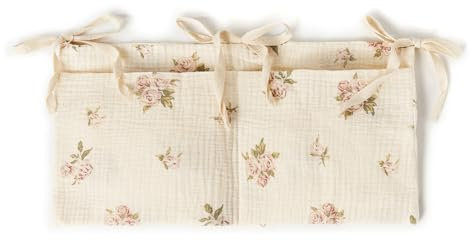 Baby-Aufbewahrungstasche zum Organisieren von Babybetten, Aufbewahrungstasche mit 2 Taschen für Windeln, Schnuller und mehr