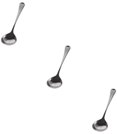 Amosfun 3pcs Stainless Steel Coffee Spoons Measuring Scoops for Tea Skimmer Spoon Long Handle for Christmas Thanksgiving