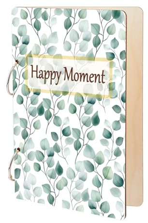 SUPERDANT Happy Moment Grußkarten Organizer Ringbuch Für Lose Blätter Grußkarten Binder Grußkartenalbum Halter Buch 2 Ringe Cover Mit Aquarellblättern Aufbewahrungsbuch Geschenk Für Besondere Momente