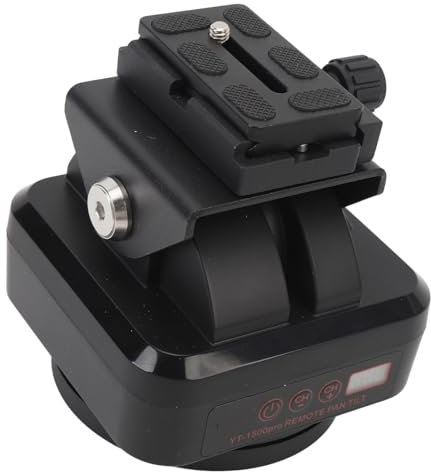 Fockety Motorisierter Drehbarer Panorama-Stativkopf, YT-1500pro, 360-Grad-Drehung, Ferngesteuerter Schwenk-Neige-Kopf, Motorisierter Schwenk-Neige-Kopf für Smartphones, DSLR-Kameras