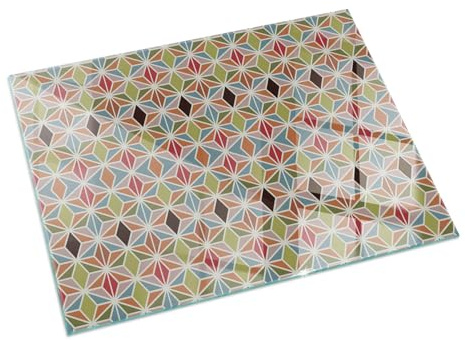 Piastra per camino e stufa 120x80 cm cm Resistente a Scintille Design Elegante Protezione del Pavimento di Vetro Temperato Resistente alle Alte Temperature Rotonda - Modelli poligonali in una griglia
