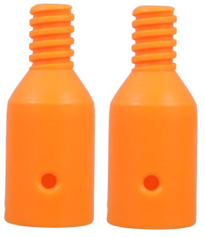 MOTHNUR 2 Stück Fadenkopfadapter Gewinde Endkappe Griff Stecker Gewindeanschluss Ersatzgewindespitze Für Mopp Besenstiel Mit Gewindeende Besenstiel Drücken Ersatzspitze Orange Plastik