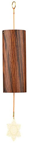 Carillon éolien en bambou naturel pour la méditation des chakras – Racine, sacré, plexus solaire, cœur, gorge, troisième œil, couronne – Décoration de jardin et terrasse – 164 x 64 mm, 137 g