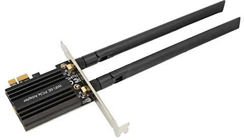 Denash Tarjeta WiFi Inalámbrica, Ranura 6E PCIE 5.2 Tarjeta de Red Inalámbrica 5GHZ 6GHZ 2.4GHZ Adaptador PCI Express de Alta Velocidad de Triple Banda para Computadora de Escritorio