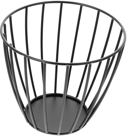 DECORNIJIA Panier Oeuf en Fer Noir pour Rangement la Cuisine, Panier de Rangement Ménager Multifonctionnel, pour Fruits et Ail Cuisine