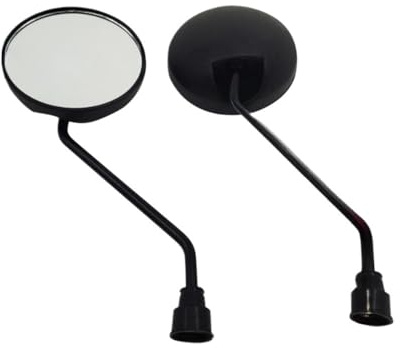 Motocicleta Laterales Espejo Espejo Retrovisor Inverso De 8mm con Soporte Fijación Base para Manillar Motocicleta para Citycoco, Espejos Finales, Piezas Accesorios Lateral