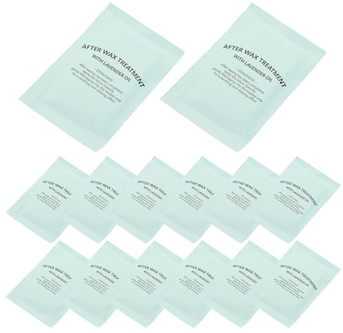 FONDOTIN Salviette Post-Ceretta Olio Essenziale 20 Pezzi Salviette Depilatorie Lenitive per Cura della Pelle Dopo Ceretta Tampone Detergente Rimuovi Residui Cera per Pelle Sensibile