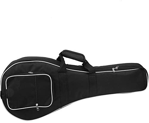 Mandolinenkoffer, 28-Zoll-Oxford-Stoff-Mandolinen-Gigbag-Rucksack mit verstellbarem Schultergurt, Stoff-Doppelreißverschlüssen mit Seitentaschen