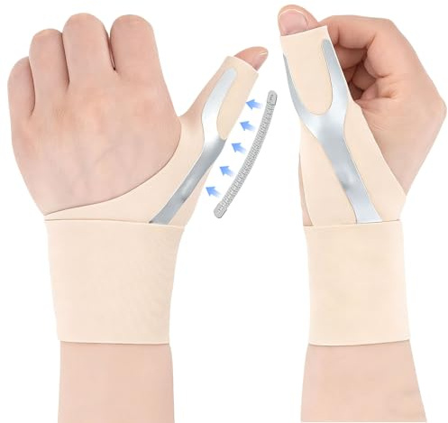 Fantasyon Ferula Pulgar, Soporte para Pulgar, Muñequera Pulgar, Elástica de Compresión para Férula de Pulgar, Estabilizador de Pulgar para Alivio del Dolor del Túnel Carpiano Mujeres Hombres