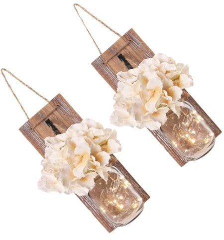 CORHAD Candeliere Sospeso Decorativo in Legno e Vetro, Lampada da Parete Vintage per Decorazione Murale Natalizia, Portacandele retrò Leggero e Compatto per Arredamento Casa e Matrimonio