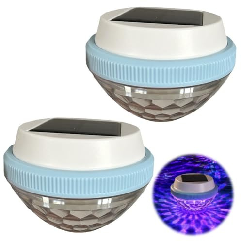 Wapasezyar Schwimmende Solar Poolbeleuchtung, Solarleuchten Teichbeleuchtung, 7 Farbwechse Wasserdichtes Pool Lichter, Schwimmkugel Pool Licht Wasserlicht, Solarlampen Deko (Pfirsichförmig)