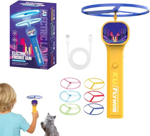 Disco para Gatos Lanzador de Discos Recargable
