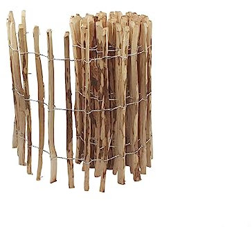 Wooden Fence - Hazel Fence/roll Length: 5 m/Lath spacing 7-8 cm/Height of Your Choice (Height 90 cm)