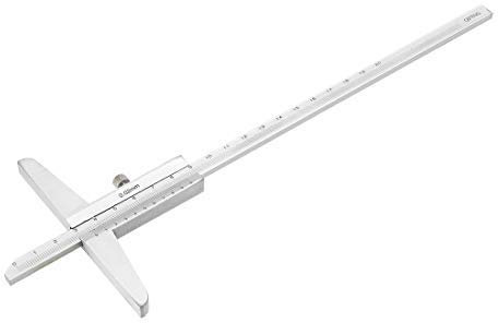 Tiefenmesser Nonier, 200 mm x 0,02 mm, Messwerkzeug aus Kohlenstoffstahl, mit Koffer