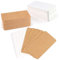 HAKACC Blanko Papier Karten – 200 Stück Leere Visitenkarten, 5x9 cm, 300g/m², ideal für Postkarten,Dankeskarten,Bastelprojekte & Geschenkanhänger(100 weiß + 100 braun)
