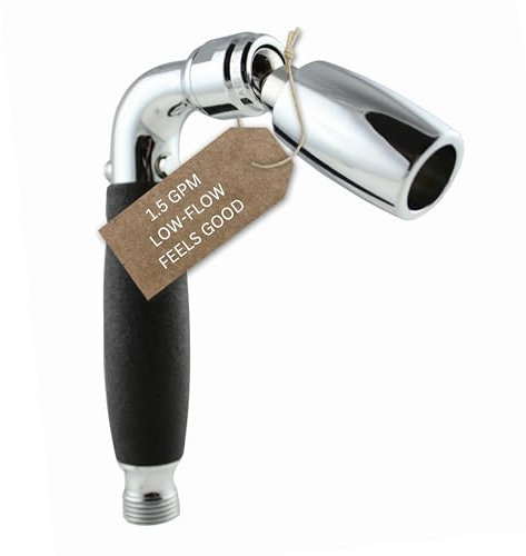 High Sierra® RV Handbrause Duschkopf Eingebautes Erhaltungsventil RV/Campers Reiseanhänger Wohnmobil Van Spart Wasser Massives bleifreies Metall Schlauch Halter Nicht enthalten Ultra Low Flow 1.5GPM