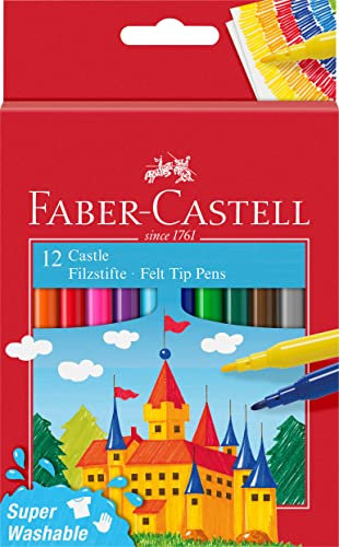 Faber-Castell Castle 554201 Felt Tip Pen 12 Cardboard Case