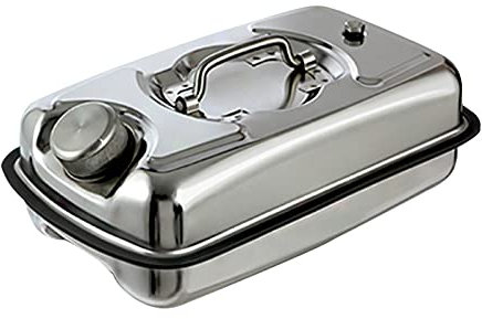 Recipientes para gasolina Latas de metal de gasolina de acero inoxidable 304, 5L, 10L, 20L Lata de metal con pico para almacenamiento Combustible Gasolina Contenedor de aceite diesel Latas de metal