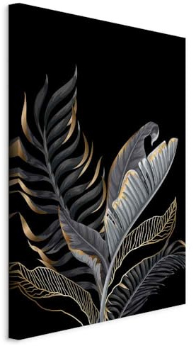 murando - Leinwandbild Blatt 60x90, 60x90 cm, 1-teilig, Schlafzimmer | Hochwertige Leinwand, sofort aufhängbar, ideal fürs Wohn- oder Schlafzimmer, wasserfest und lichtecht, langlebig, stilvoll