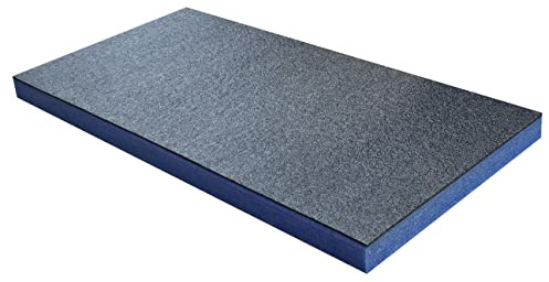 Shadow Foam Medium Schaumstoffplatte für Werkzeugkasten-Organisation – 1000 x 500 mm – Schneiden und Abziehen Schaumstoff für Werkzeugkästen und Werkzeugaufbewahrungssysteme – Blau (50 mm Stärke)