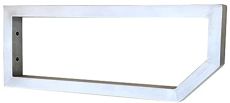 Sunload Waschtischkonsole Wandkonsole Edelstahl gebürstet Design fünfeckig (400x150mm)
