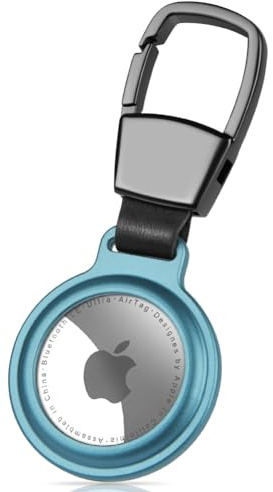 AXFEE Airtag-hållare i metall, skyddande fodral i aluminium för AirTag, Air Tag Holder nyckelring fodral kompatibel med Apple Air Tag, skyddande Airtags-fodral för nyckel, väska, bagage,