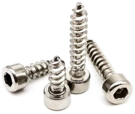 CHATROOM 10/20 Stück M4 M6 304 Edelstahl Sechskant Innensechskant Kappe Kopf Lautsprecher Holz selbstschneidende Schraube (Color : 40mm, Size : 10pcs M6)