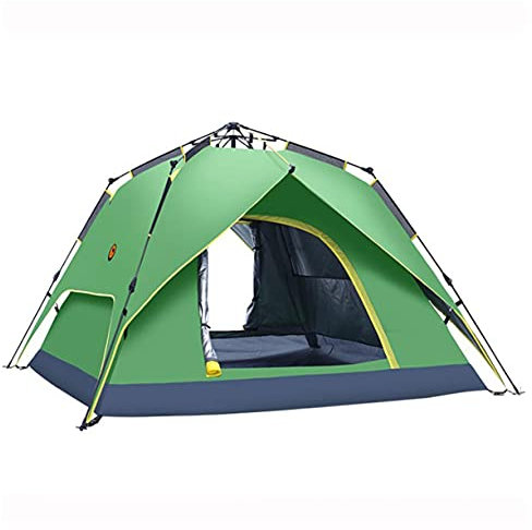 Campingzelt, Kuppelzelt, Pop-Up-Zelte für 2 bis 4 Personen, automatisch öffnendes Doppelschichtzelt, wasserdichte Campingzelte mit Veranda zum Wandern, Camping im Freien