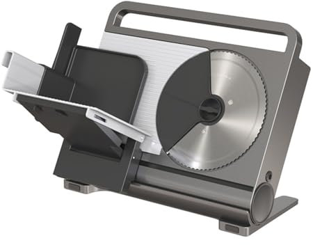 Cortadora de carne eléctrica de 220V, cortadora plegable multifuncional, espesor ajustable de 0-15mm, hoja de acero inoxidable de 7,5 pulgadas