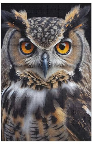 Puzzle Für Erwachsene, 1000 Teile, Eule, Holzpuzzle, Holzpuzzle, Geburtstagsgeschenke, Puzzle, Wanddekoration （78×53cm）