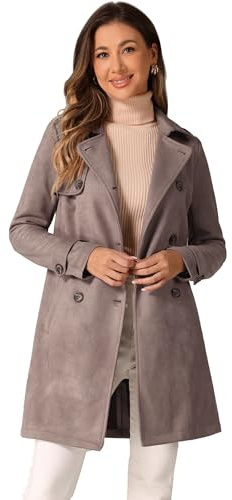 Allegra K Women's Suede Coat coat