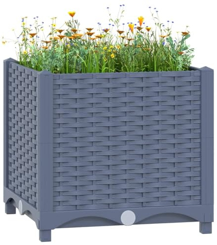 ShGaxin Arriate, Macetas para Flores Y Plantas, Jardinera, Macetero Exterior, Macetero, Huerto Domestico, Tiestos Decorativos,40x40x38 cm Polipropileno
