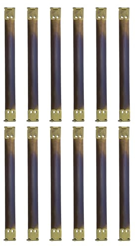 QUARKZMAN 12Pcs Marco Flexible Interno de Metal, 15cm/5.9 Marco de Monedero con Cierre de Beso, Bisagras para Bolso, Clip para Cartera, Manualidad, Costura, Fabricación de Monederos, Bronce