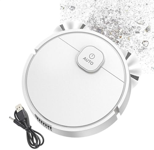 Aspiradora robótica | Robot aspirador delgado potente robot de limpieza - Robot doméstico de prevención automática de obstáculos, potente herramienta de aspiradora para suelos duros y limpieza diaria