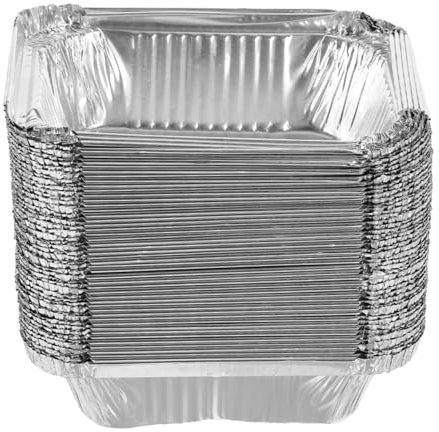 iplusmile 100piezas Moldes De Aluminio Desechables Bandejas De Aluminio Fiambrera De Cajas De Para Barbacoa