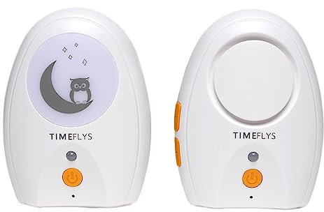 TimeFlys Audio Babyphone Paladin Upgrade Version Tragbar Wiederaufladbar Extra Lange Reichweite Bis zu 2000 Fuß Nachtlicht Kristallklarer Klang Camping