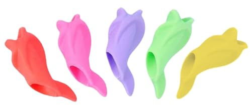 Impugnature per matite per bambini, in silicone, a di delfino, 4,5 x 1 cm, strumenti di pratica per la scrittura a mano, design morbido e confortevole, per la scuola materna, per uso prescolare