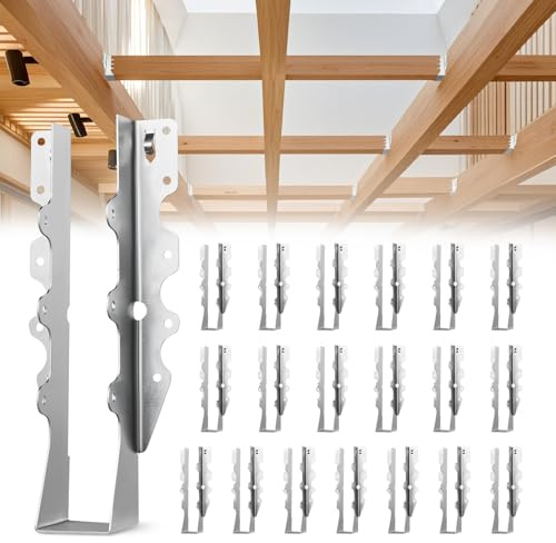 VEVOR 50 Pcs Joist Hanger, Inner Dimensions 1.57 x 1.50 x 7.83 inch / 40 x 38 x 199 mm, Rafter Hurricane Ties Joist Hangers with Rustproof Coating, Tie Brackets for Floor Deck and Ceiling Trusses