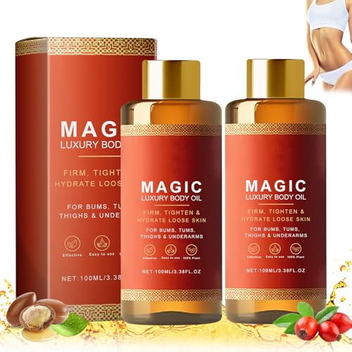 2 Pezzi Magic Luxury Body Oil, Magic Olio Per Il Corpo, Olio Corpo Rassodante Tonificante, Facilmente Assorbibile, OliO COrpo per Pelle Secca, con Rughe Sottili e Cadente